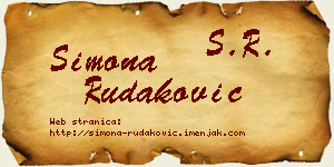 Simona Rudaković vizit kartica